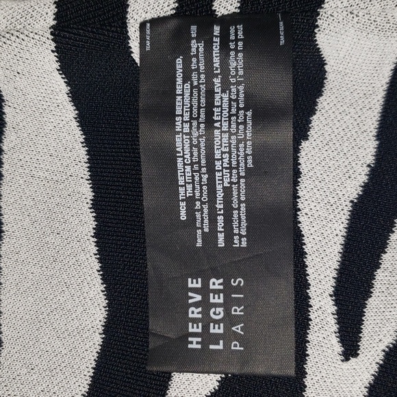 Herve Leger Knitted Zebra Print Pencil Skirt XS NWT - Picture 7 of 8